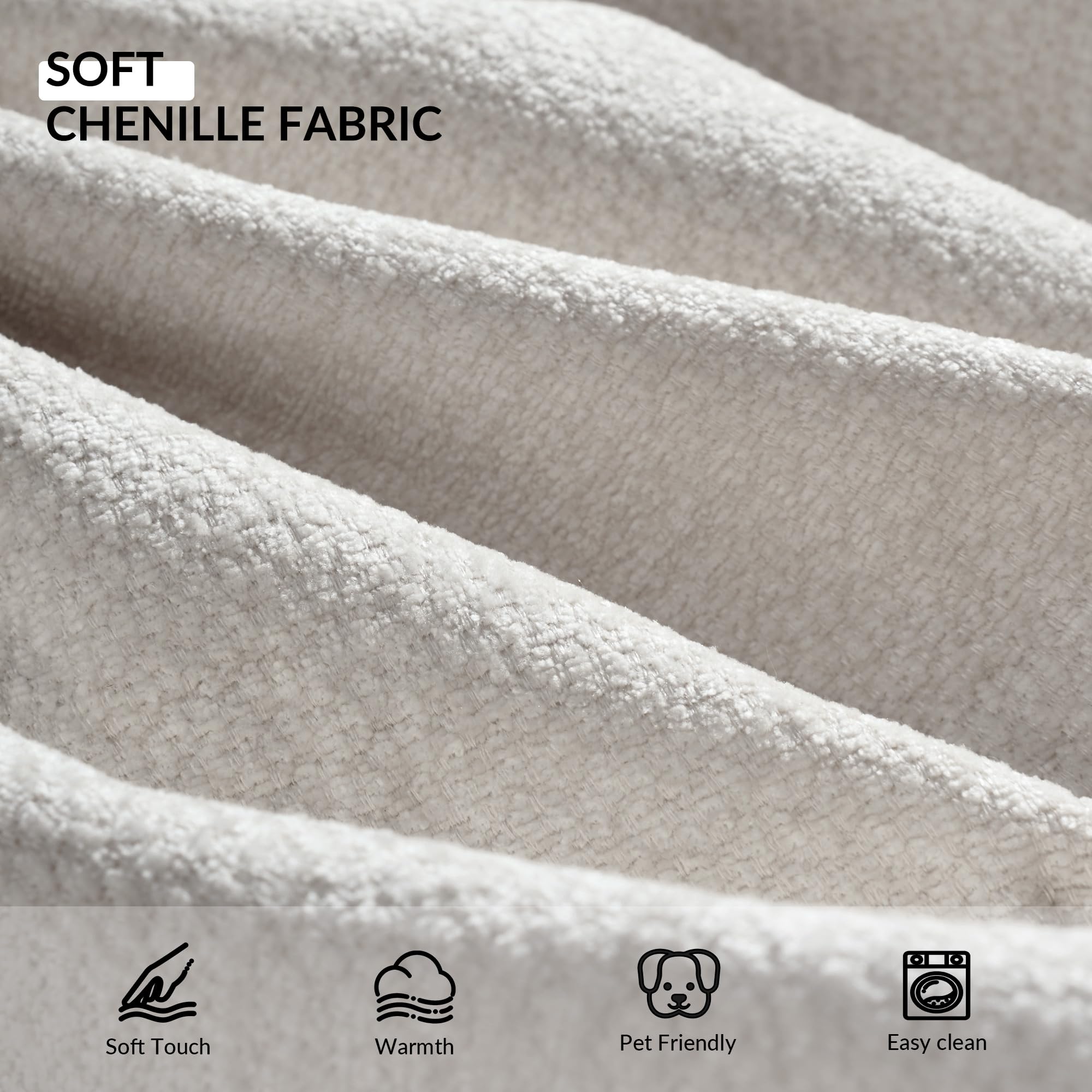 104" Modular Sofa Bed - 8-in-1 Convertible Sectional Couch with High Resilience Sponge