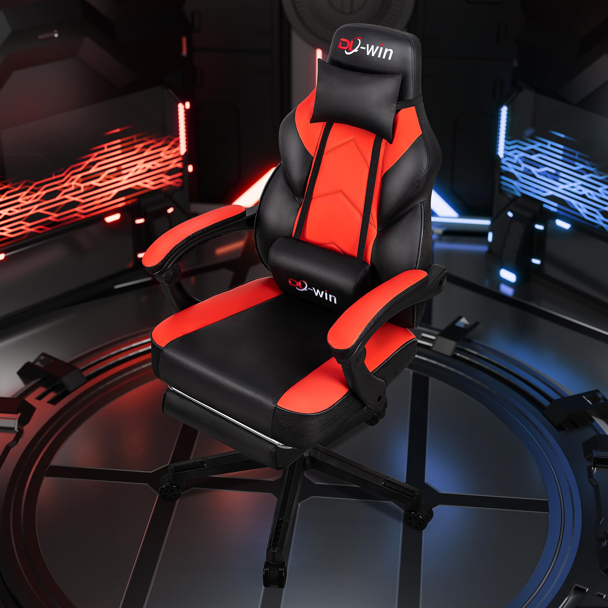 Ergonomic Gaming Chair with Footrest