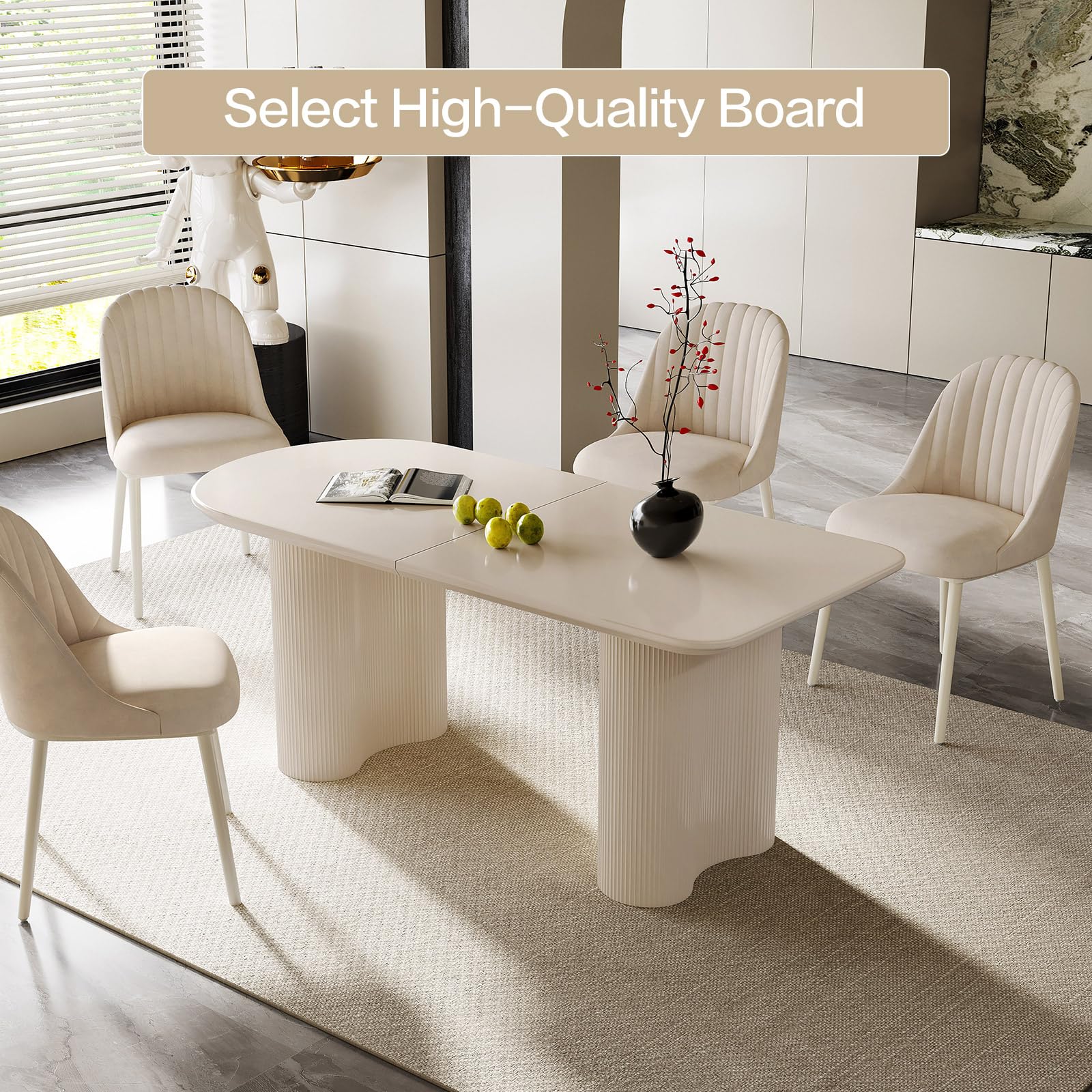 Dining Table Set with 6 Chairs - Modern Kitchen Table