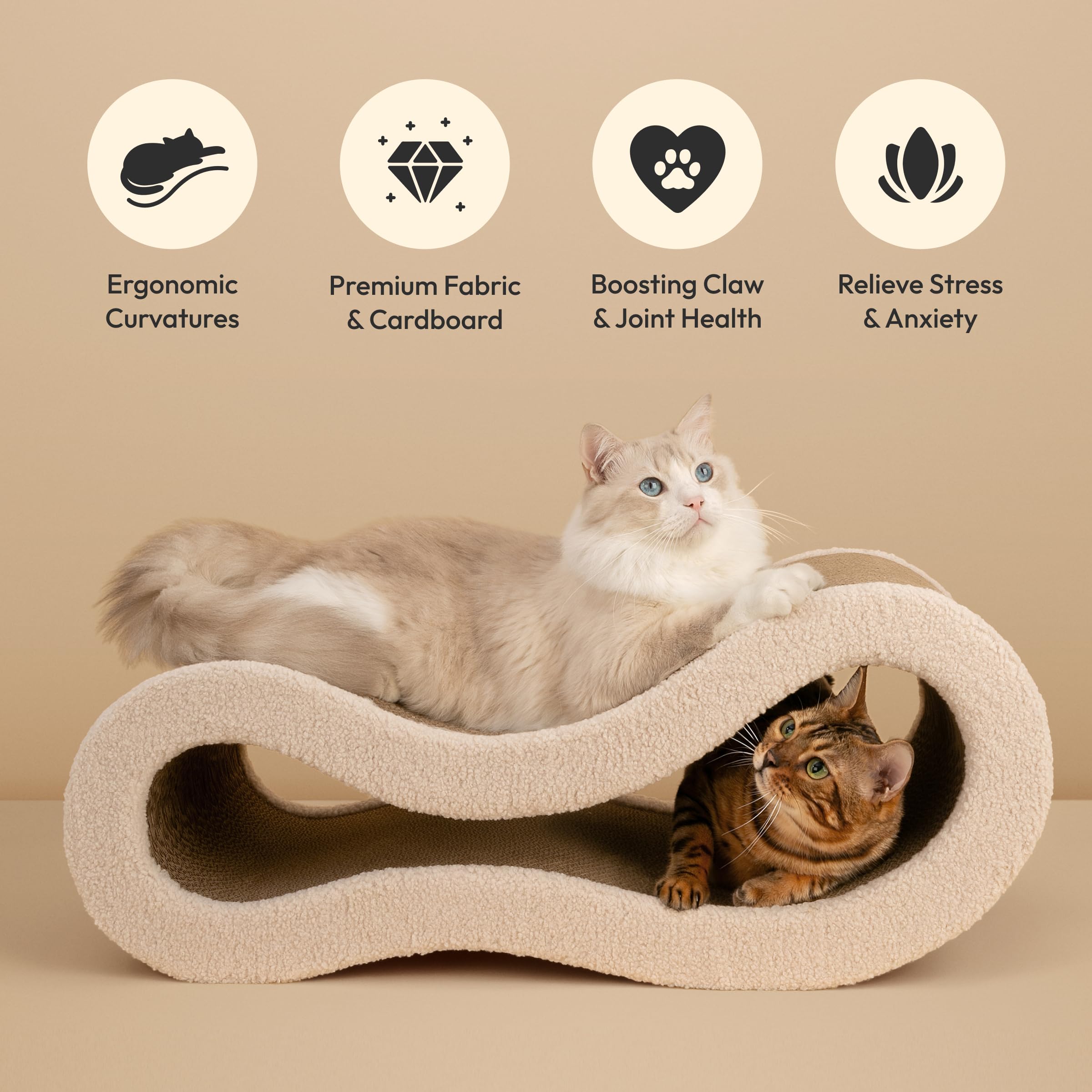Cloud Lounge Cat Scratching Pad with Ergonomic Support