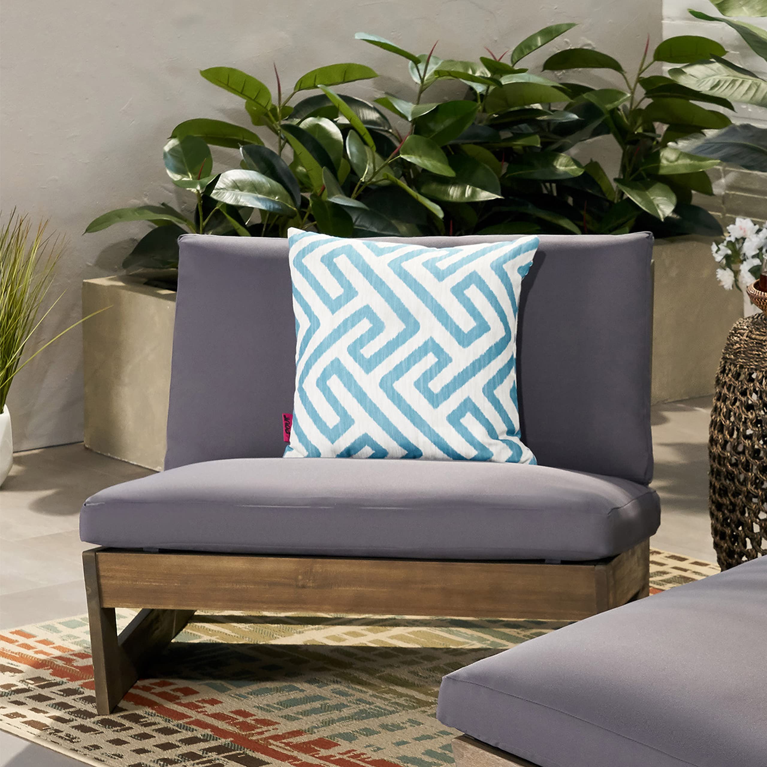 Sherwood Outdoor Club Chair with Cushions - Acacia Wood