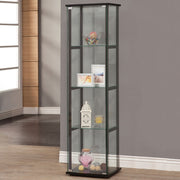 5-Shelf Curio Display Cabinet with Tempered Glass Shelves