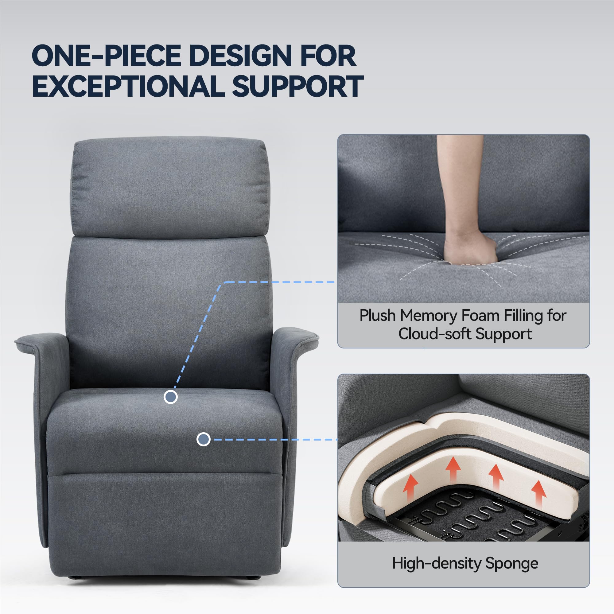 Power Lift Recliner Chair with Massage and Heat