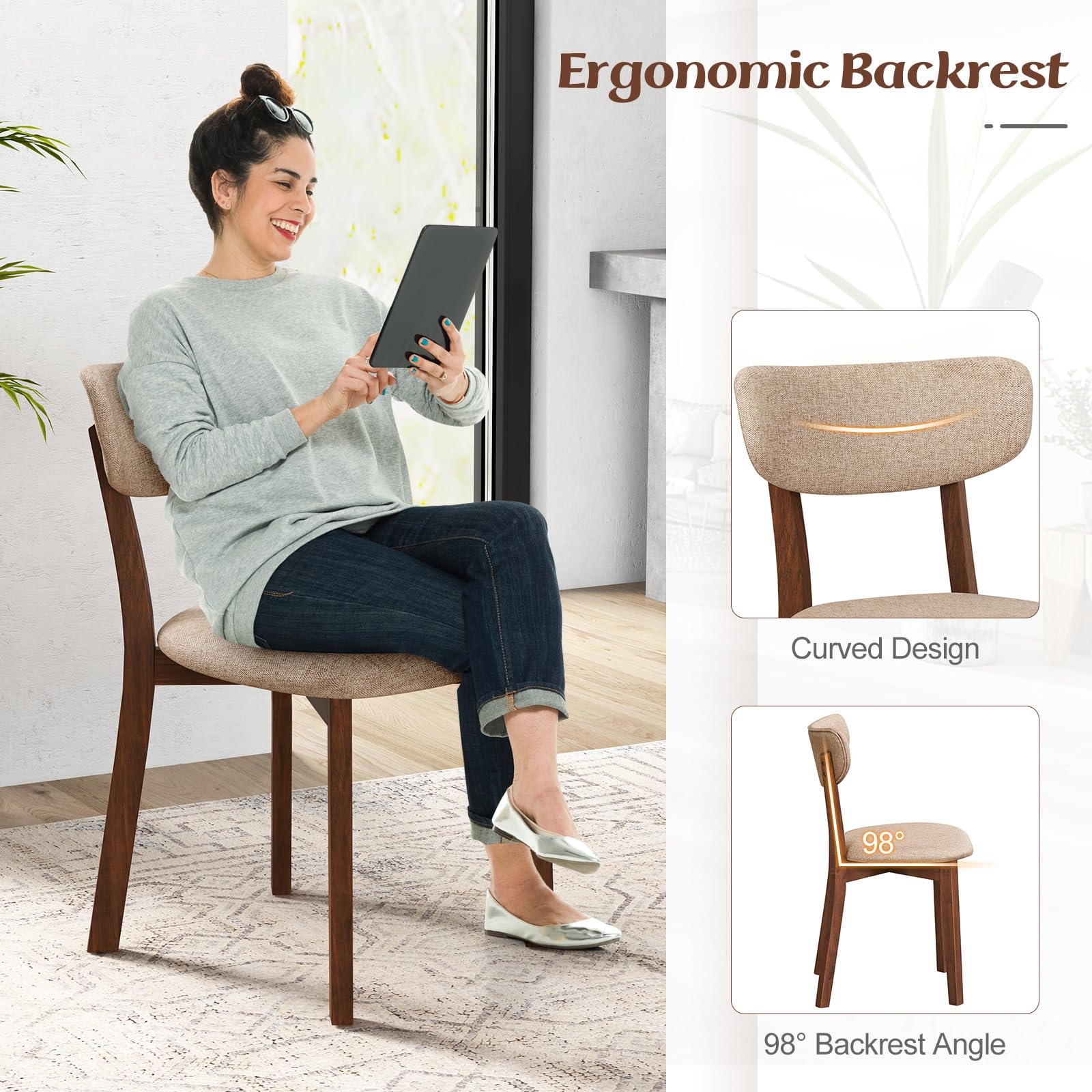 Upholstered Dining Chairs Set of 4