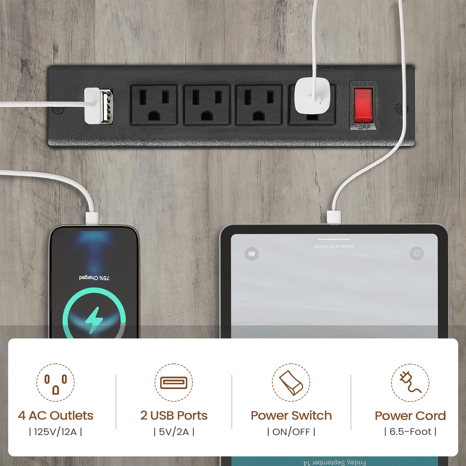 70.9" Executive Desk with Drawers and File Cabinet