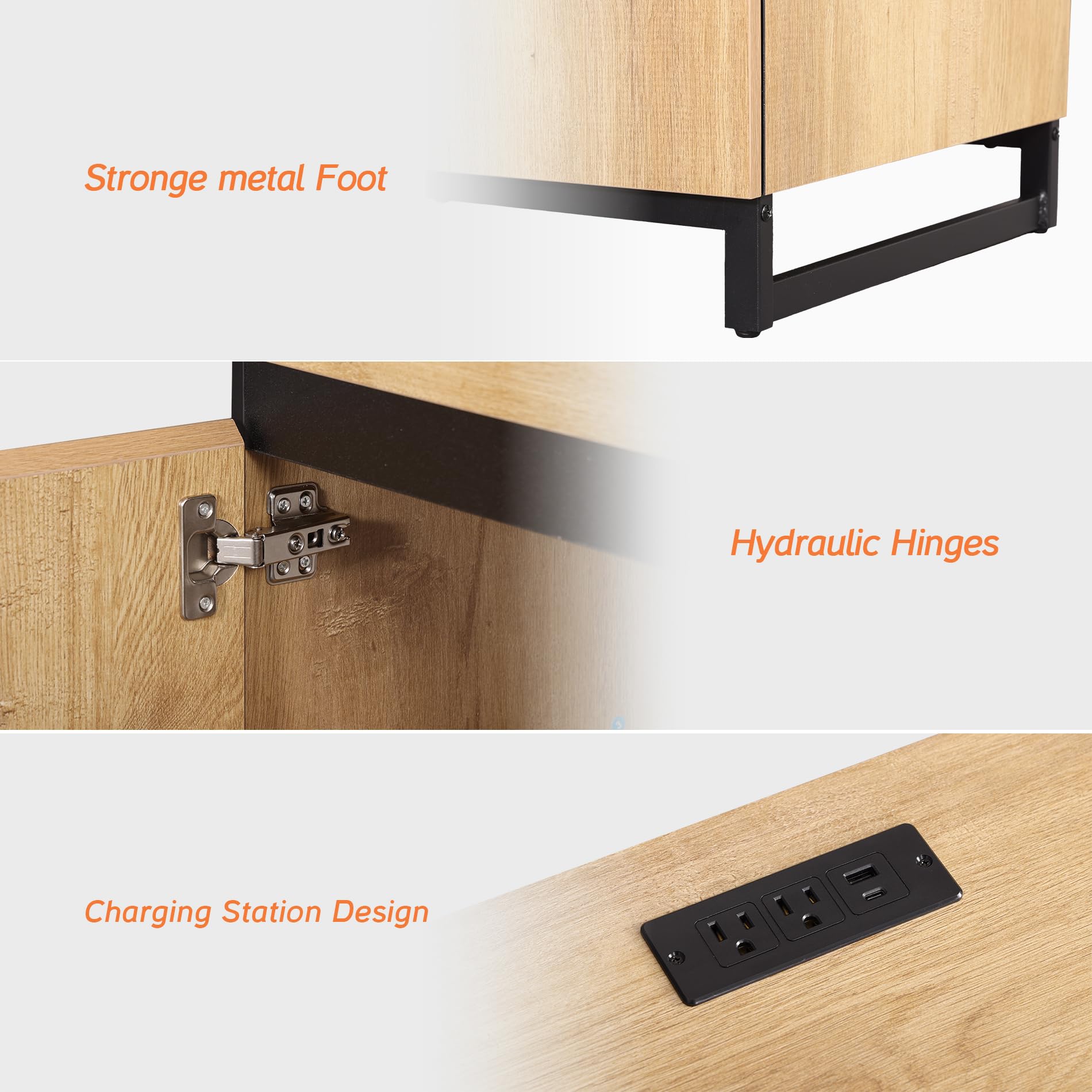 59" Executive Desk with Charging Station & 72" Bookcase Set