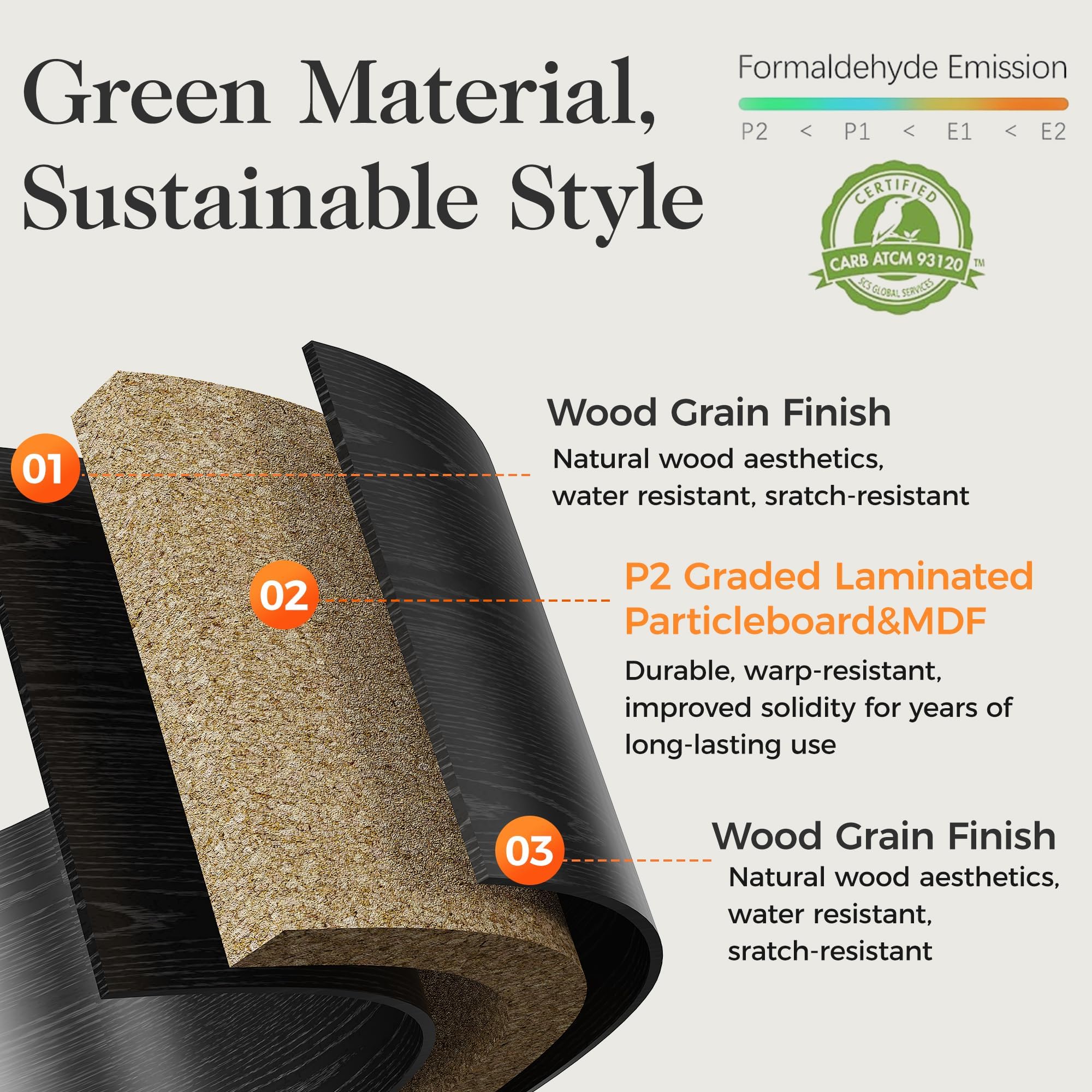 Farmhouse TV Stand with 23" Fireplace for 65+ Inch TV