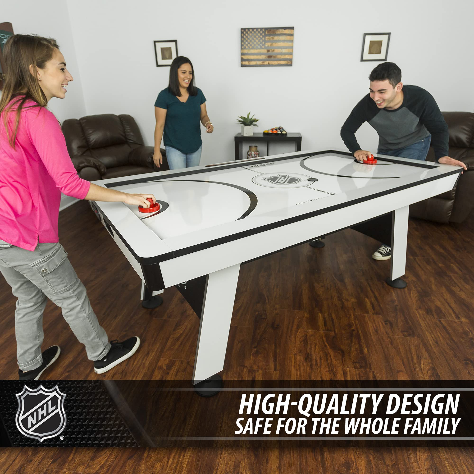 80-Inch Air Hockey Table with Table Tennis Conversion