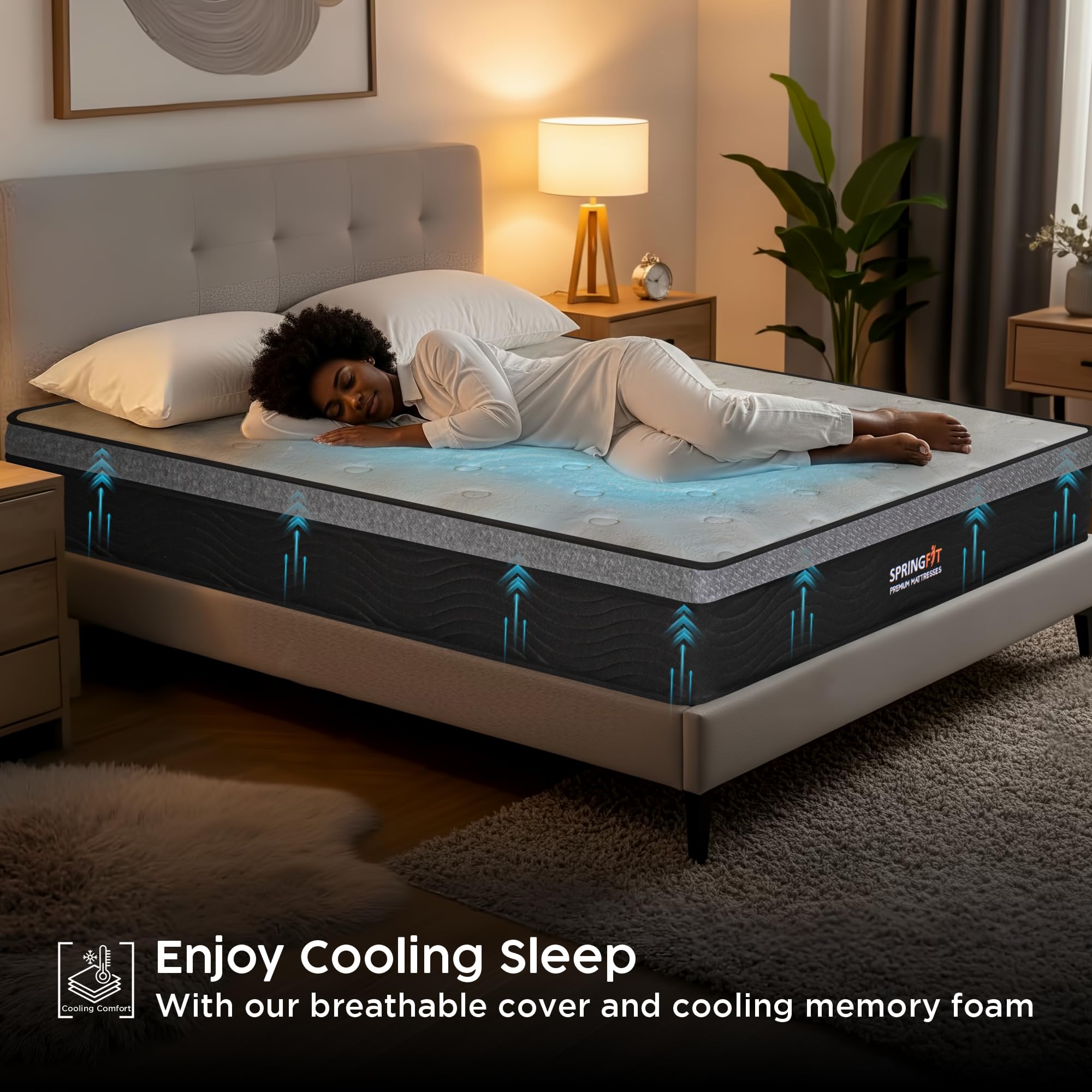 Hybrid Pocket Spring Mattress 10 Inch Medium Firm Full