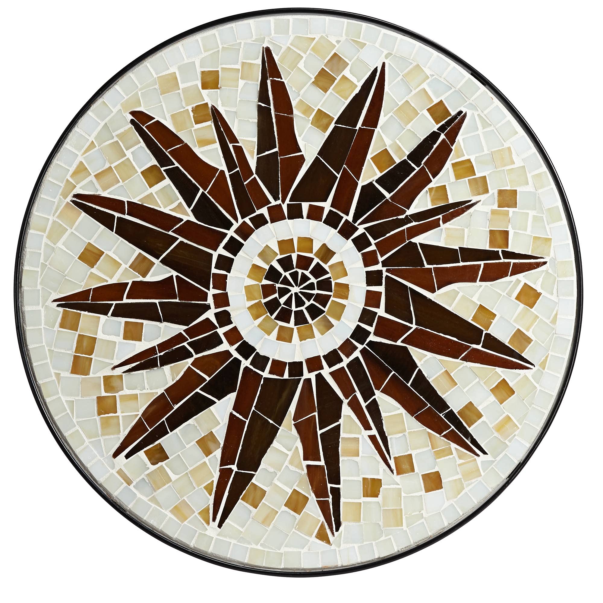 Sunburst Mosaic Outdoor Accent Tables Set of 2