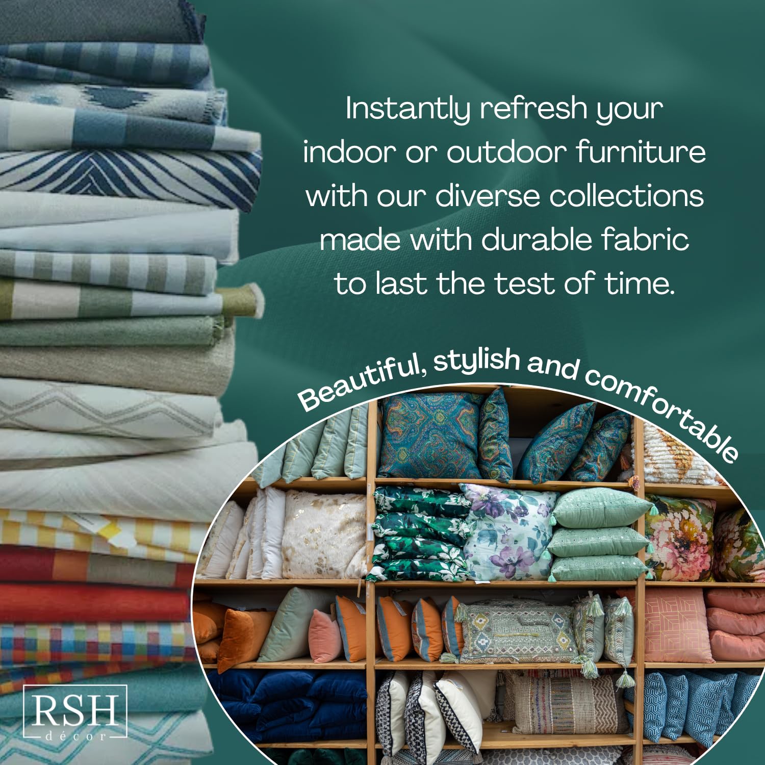 Square Outdoor Throw Pillows Set of 4 - 17x17 Water Resistant