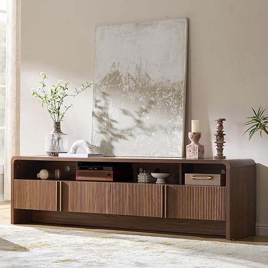 70" Modern TV Stand with Curved Design