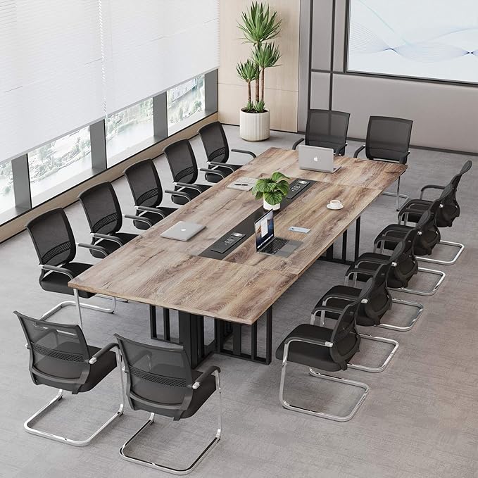 Large Conference Table with Cable Management