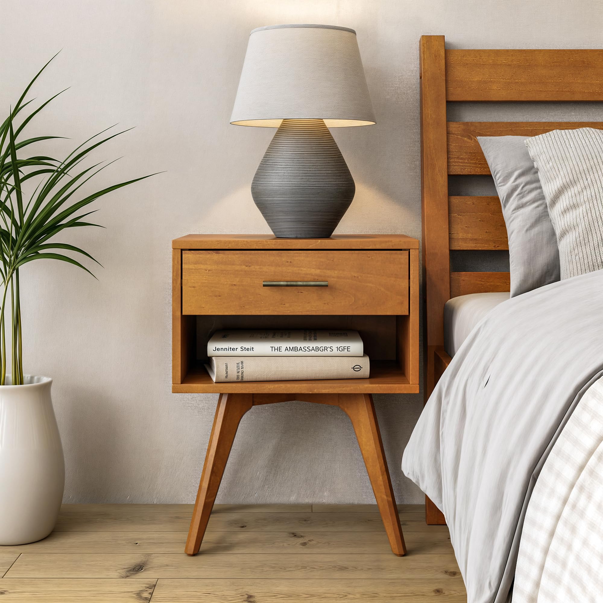 Mid Century Modern One Drawer Nightstand