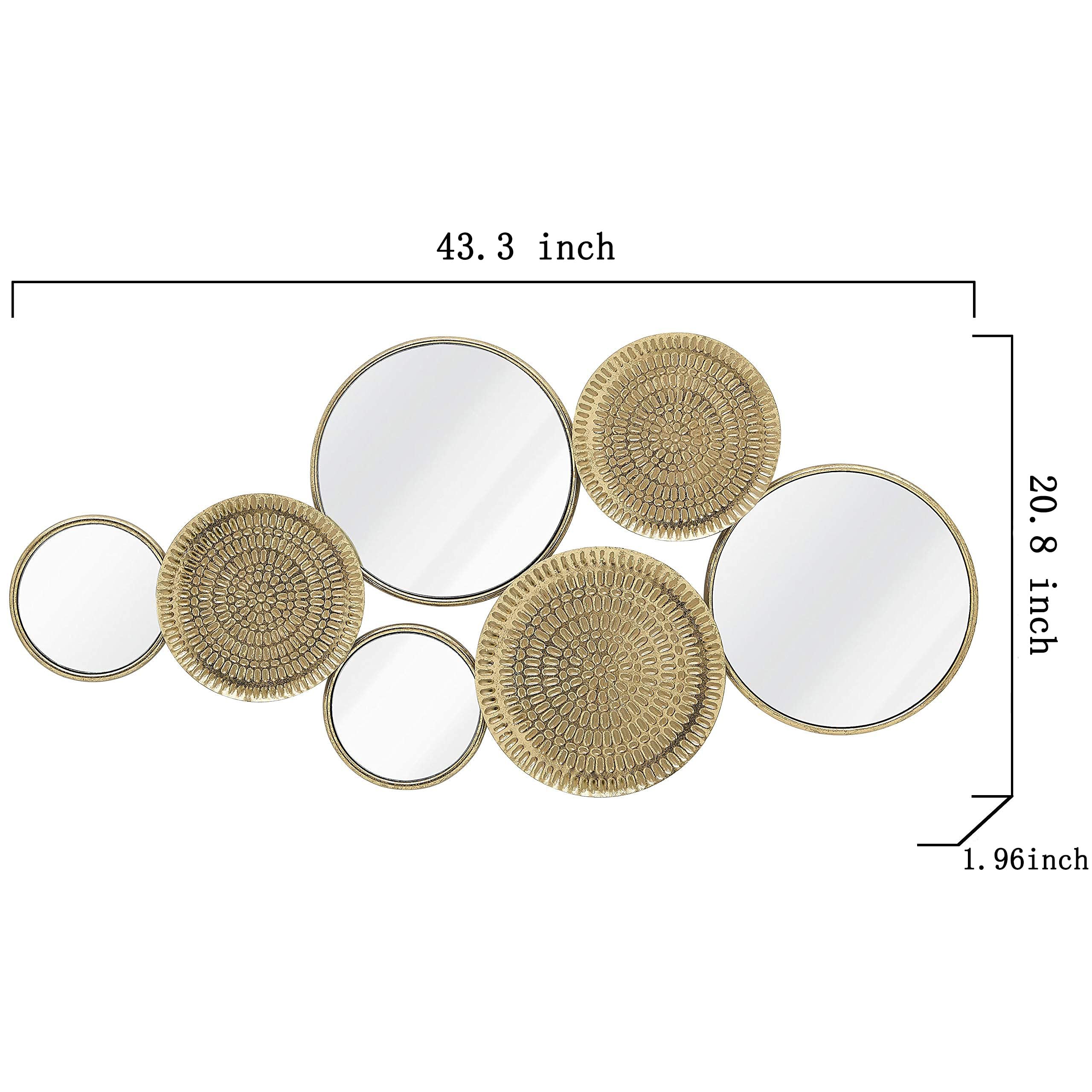 Metal Wall Mirror with Multi Circle Plates