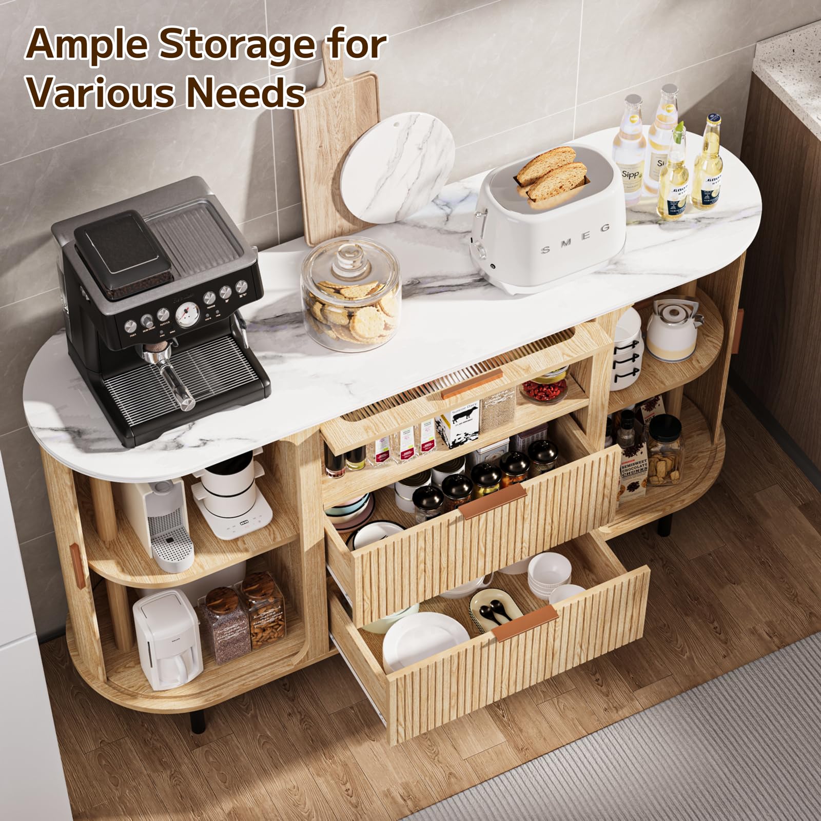 47.8" Storage Accent Cabinet with 4 Doors