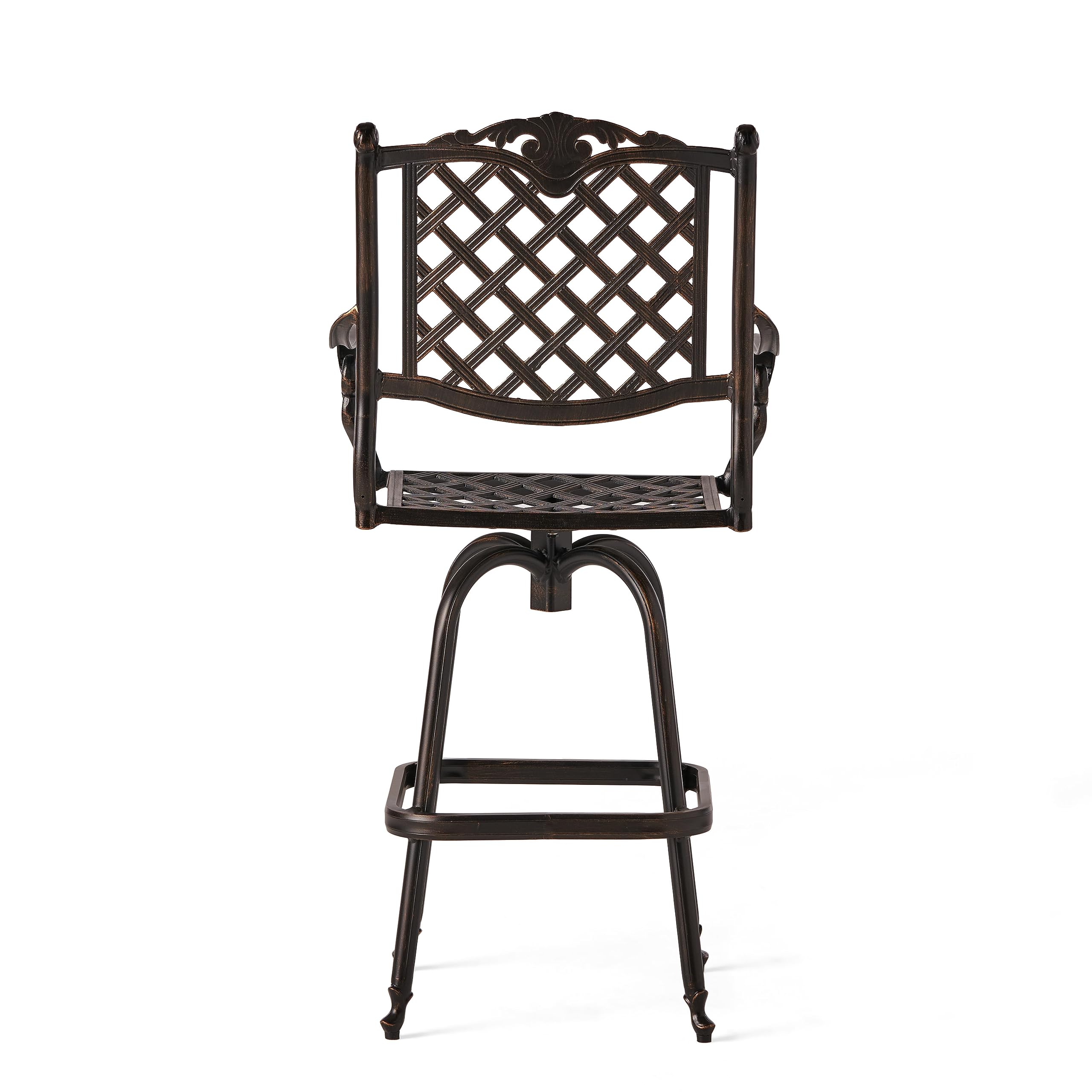 Outdoor Cast Aluminum Bar Stools Set of 2