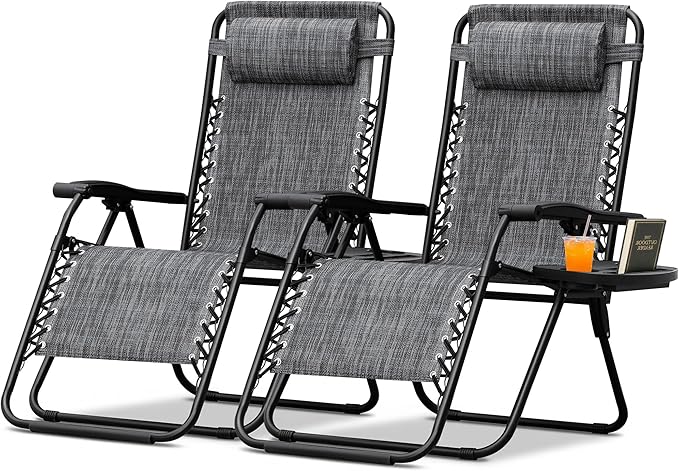 Zero Gravity Reclining Lounge Chair Set