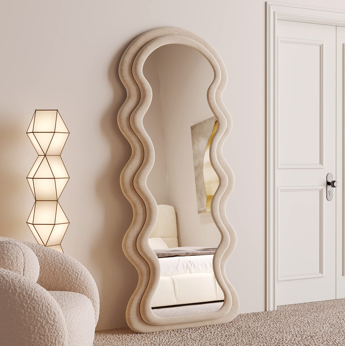 63x24 Irregular Wavy Mirror Wall Mount