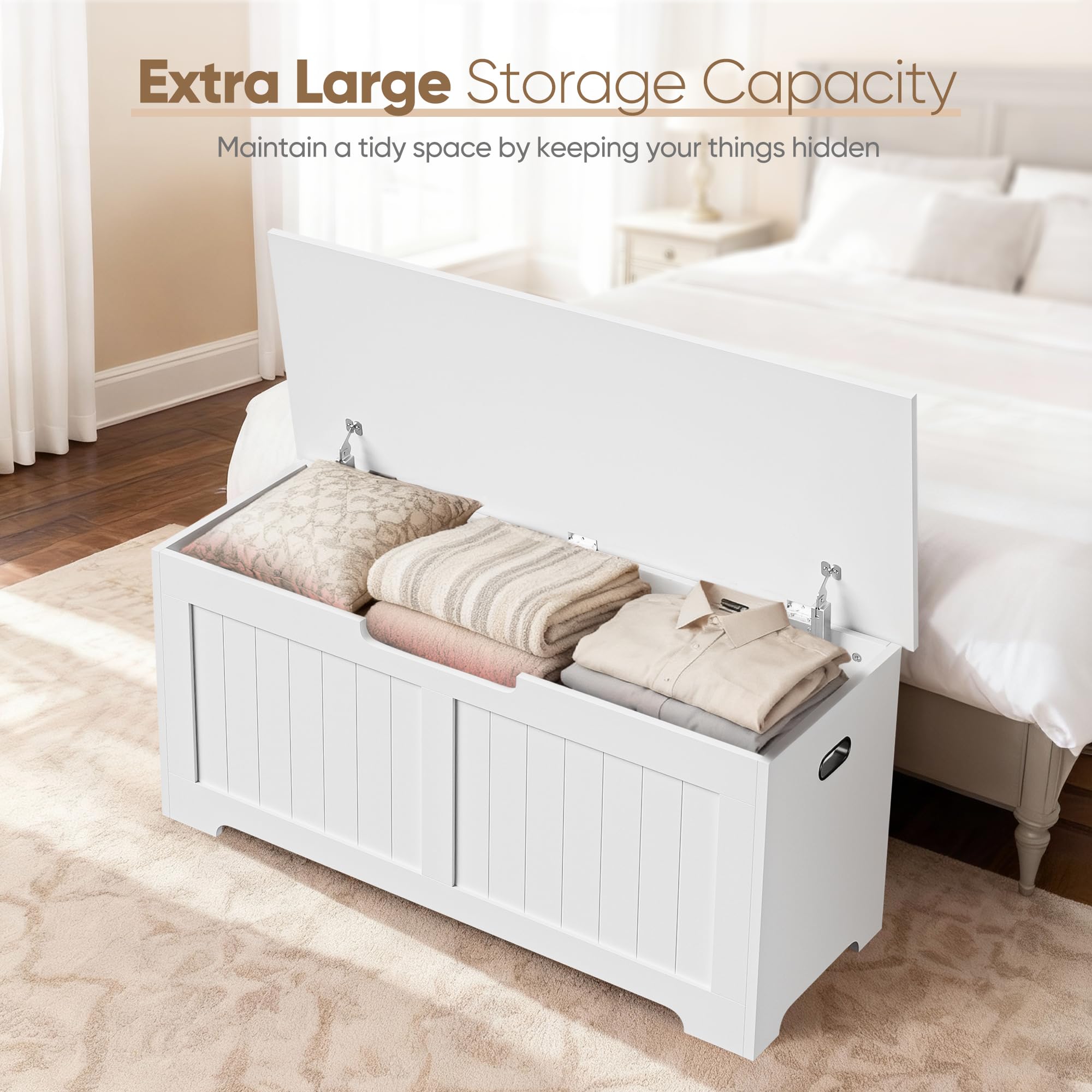 39-Inch Storage Chest with Safety Hinges