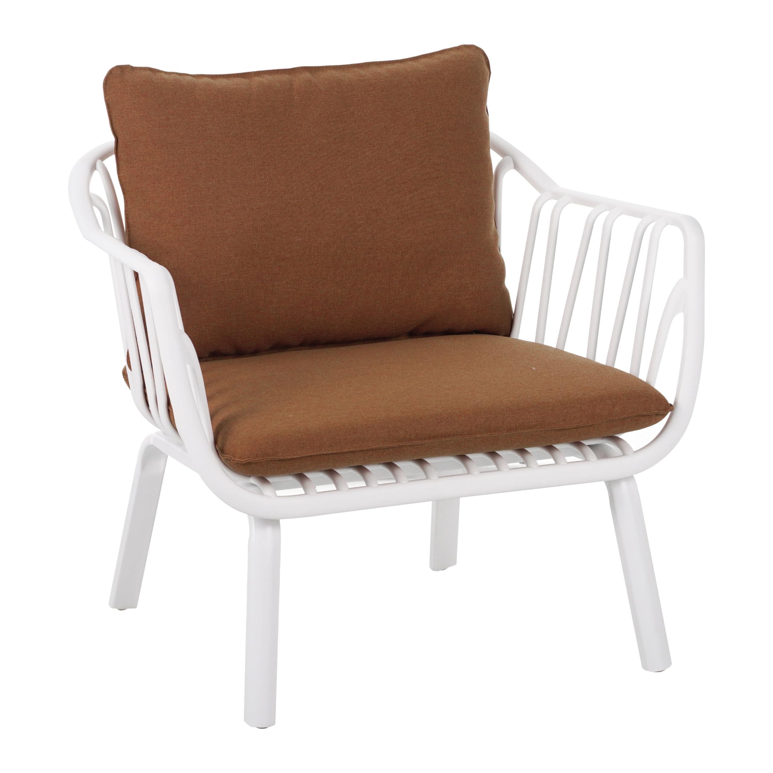Outdoor Polypropylene Iron Frame Club Chair Set
