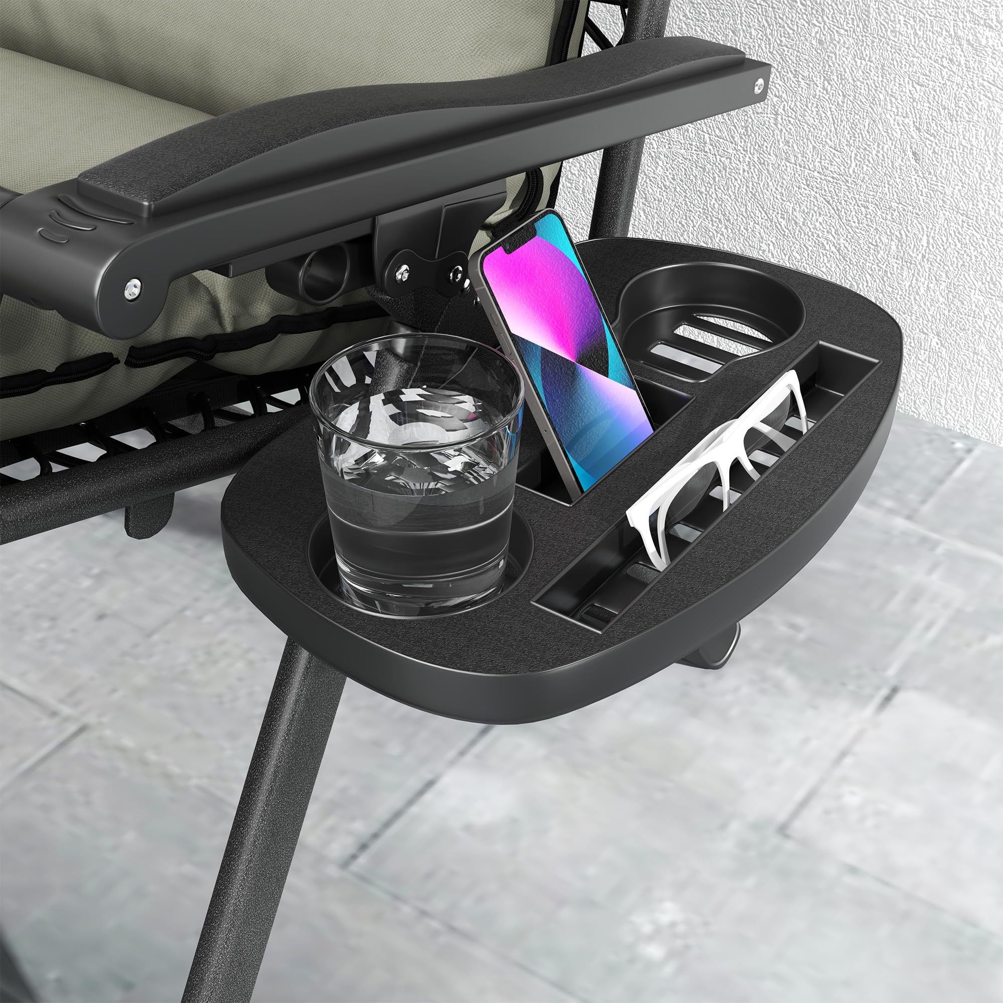 Zero Gravity Reclining Lounge Chairs Set of 2 with Cushions and Cup Holders