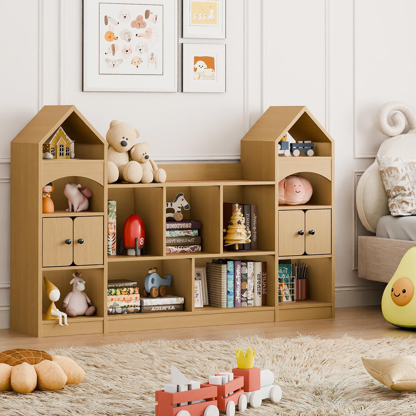 Castle Shape Children's Storage Bookshelf