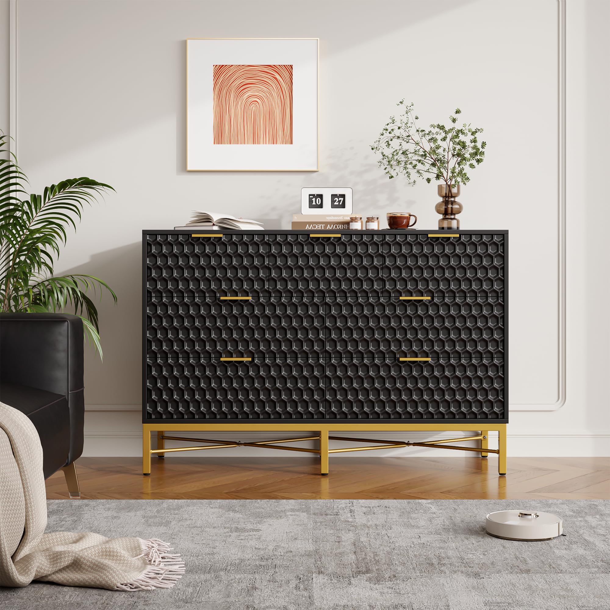 Modern 7 Drawer Dresser with Deep Drawers