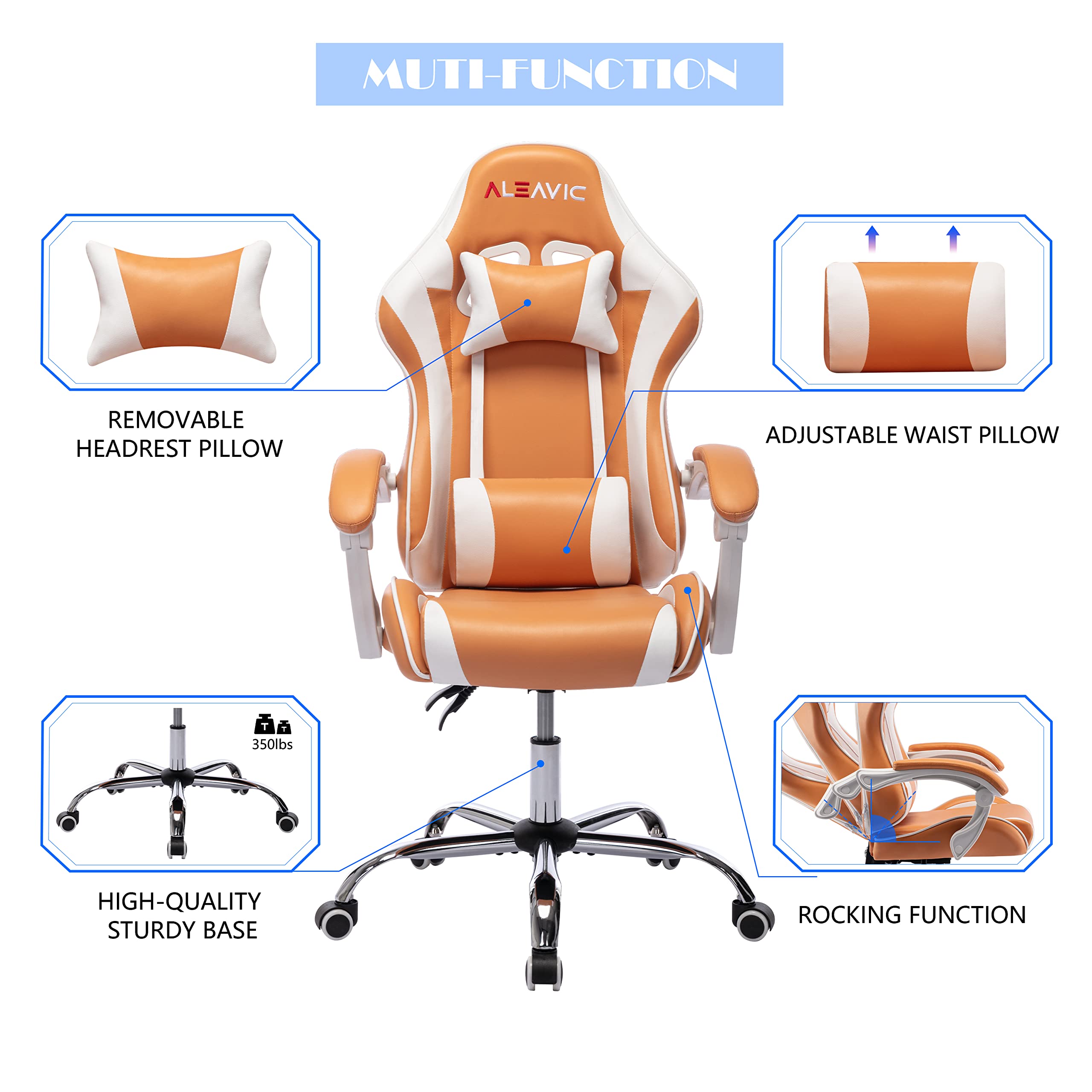 Ergonomic Gaming Chair with Lumbar Support
