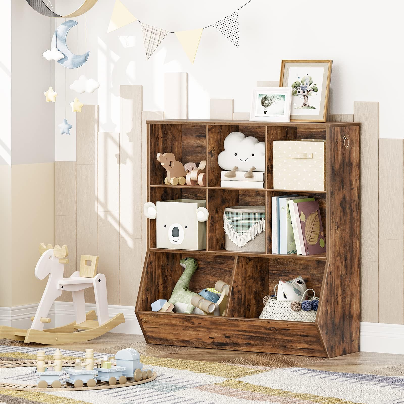 8-Cubicle Kids Toy Storage Organizer