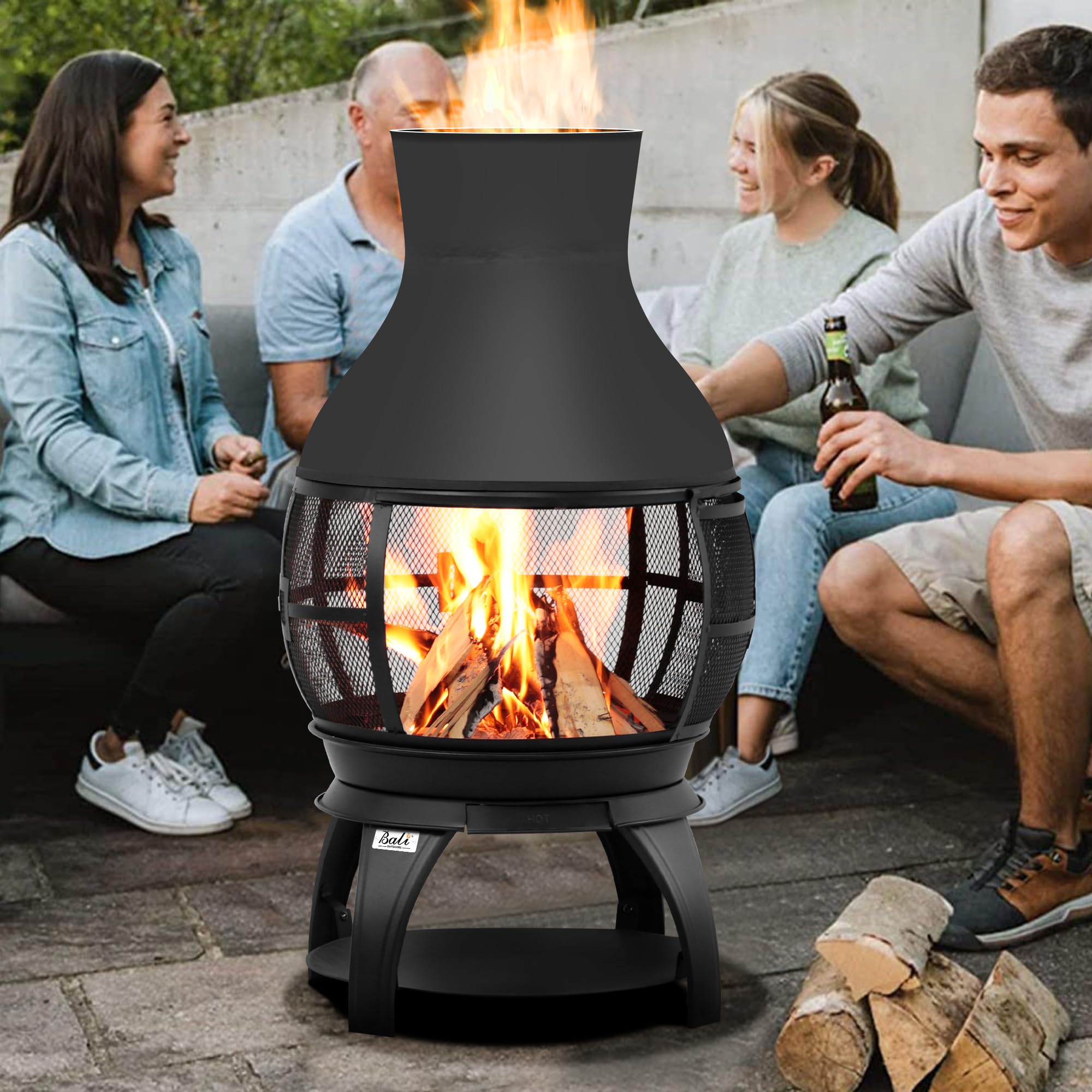 Cast Iron Chiminea Fire Pit
