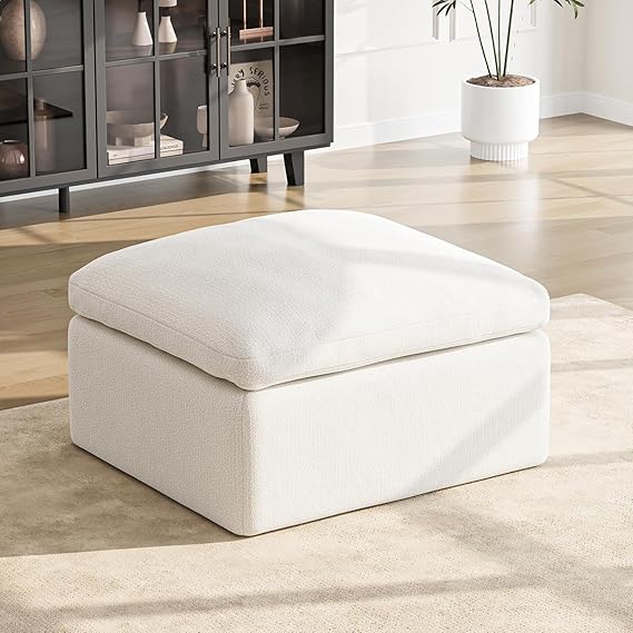 108 Inch L-Shaped Sectional Sofa with Ottoman