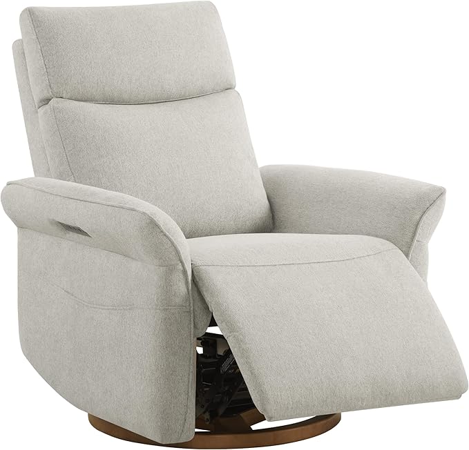 Triple-Motor Power Swivel Nursery Glider Recliner