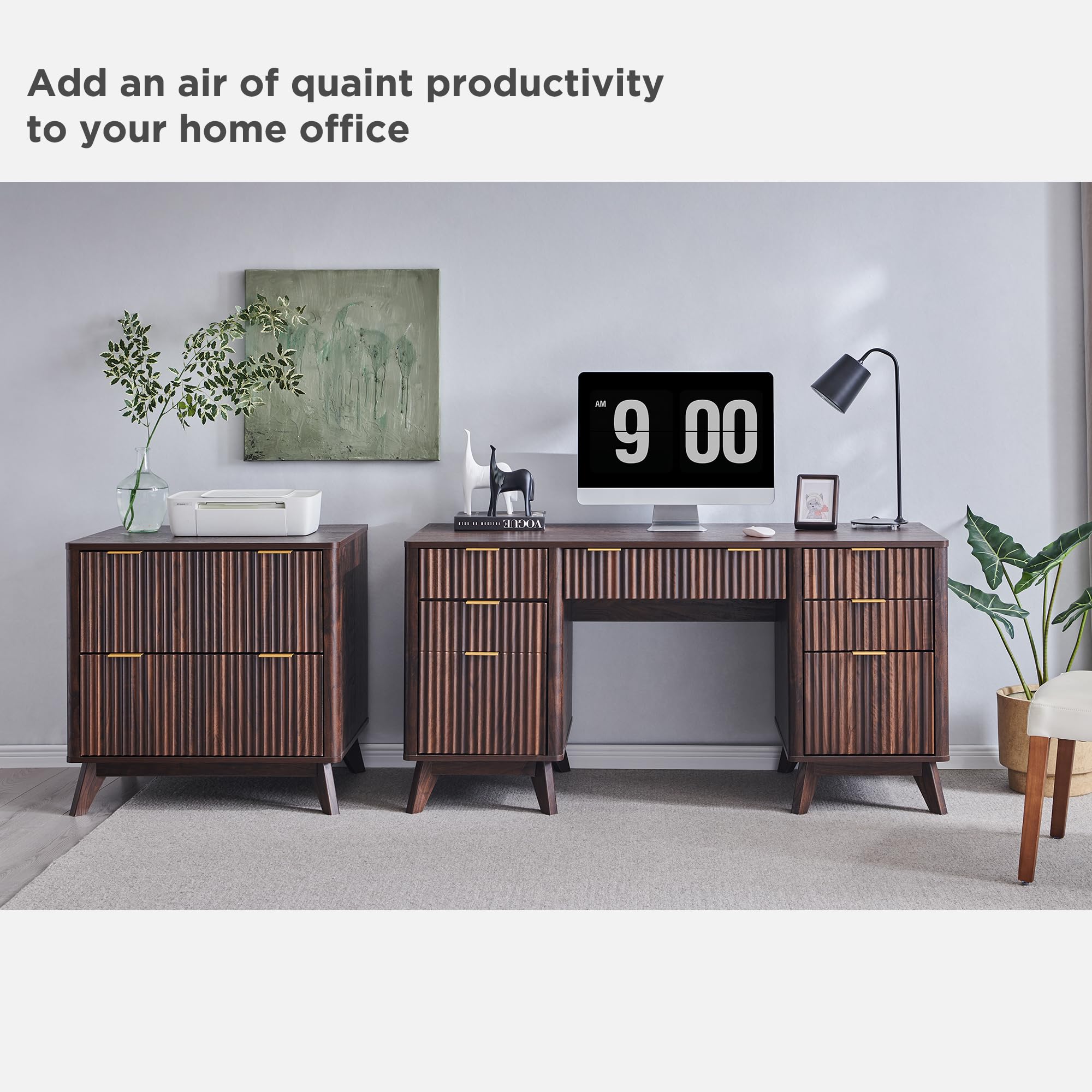 60" Executive Desk with Charging Station