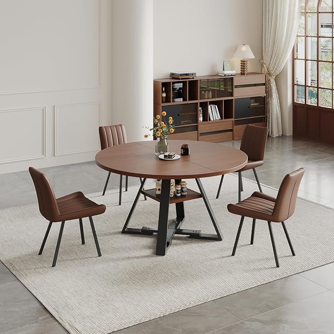 Round Dining Table Set for 4 with Chairs