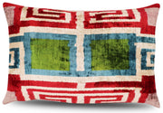 Handmade Luxury Velvet Throw Pillow 16x24 with Down Feather Insert