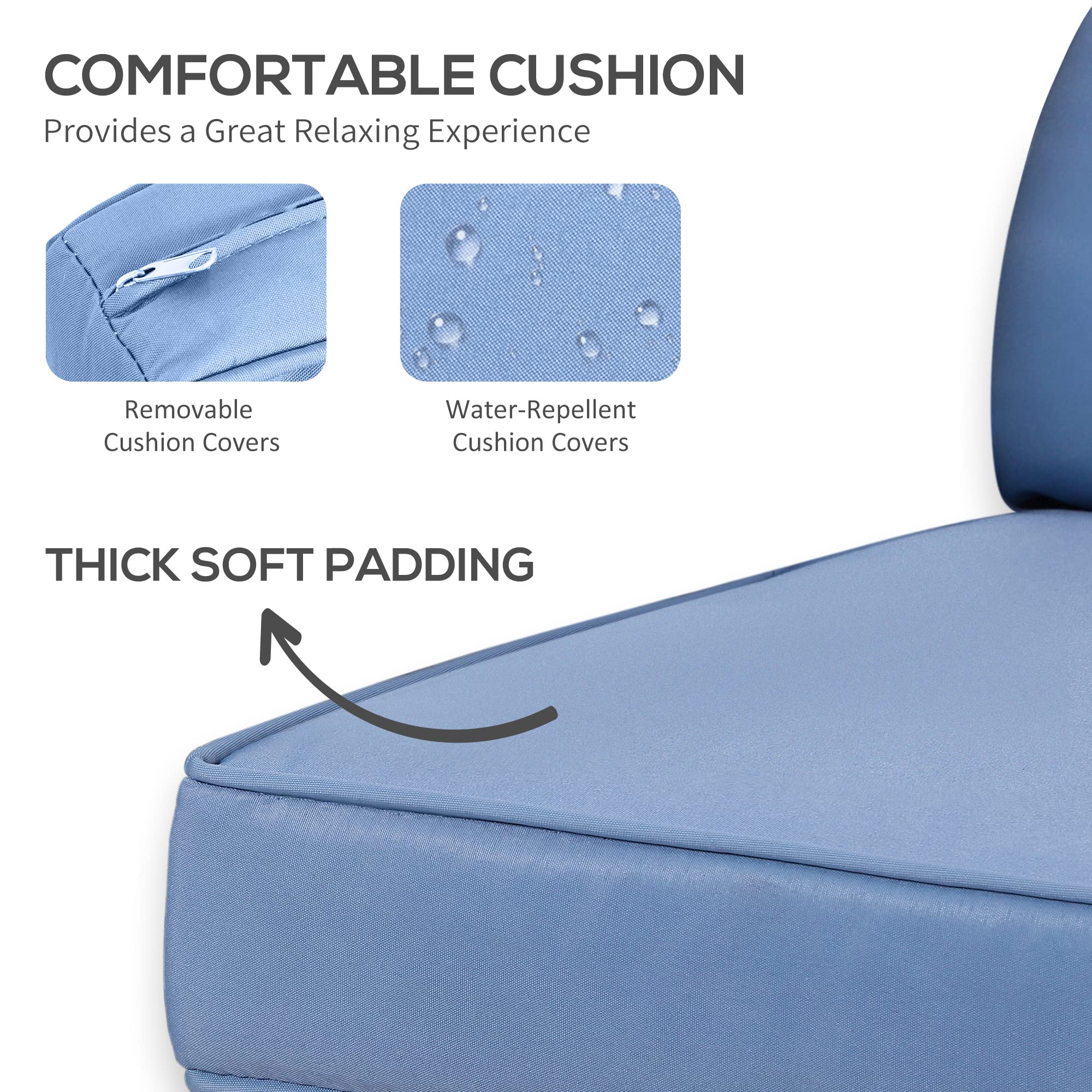 5-Piece Rattan Wicker Patio Conversation Set with Cushioned Chairs and Glass Coffee Table