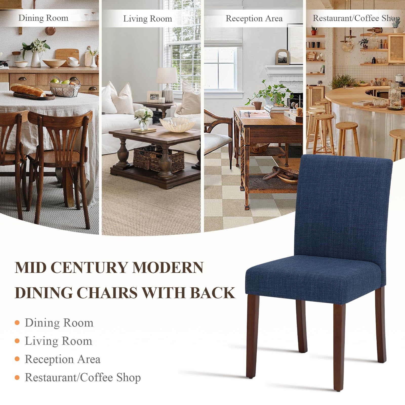 Upholstered Parsons Dining Chairs Set of 6