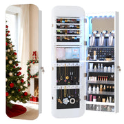 47.2" LED Mirror Jewelry Cabinet Wall Mounted