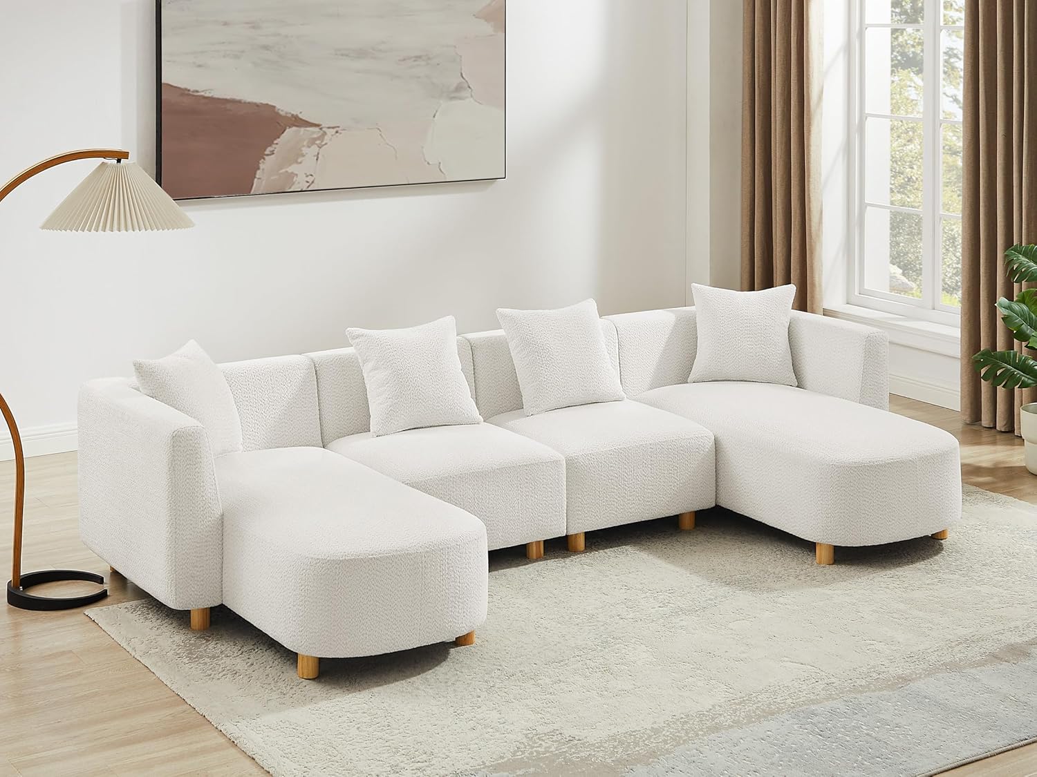 Modular Sectional Sofa with Ottoman