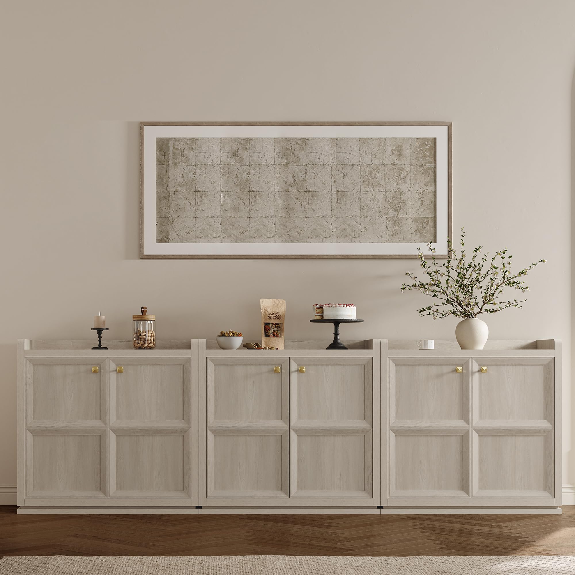 Storage Cabinet with Doors and Adjustable Shelves