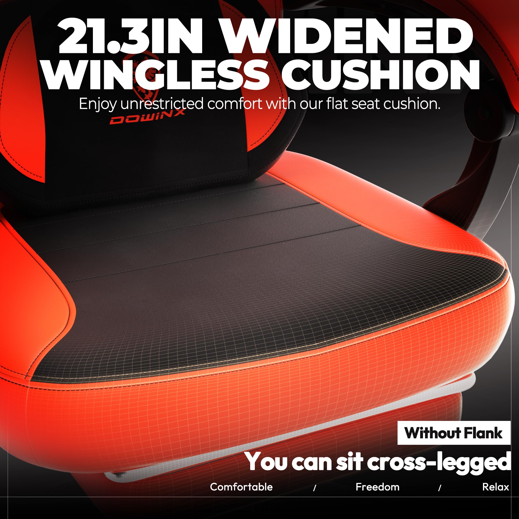 Gaming Chair with Footrest and Massage Support