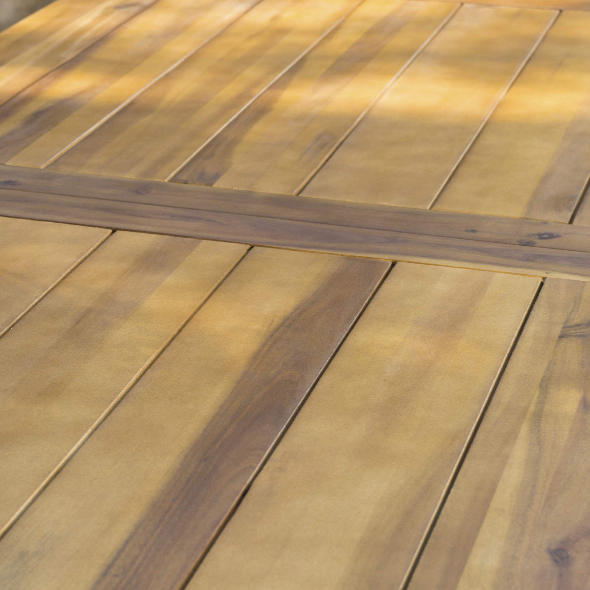 Acacia Wood Outdoor Dining Table with Teak Finish