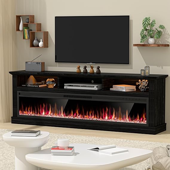 58" Fireplace TV Stand with Electric Fireplace