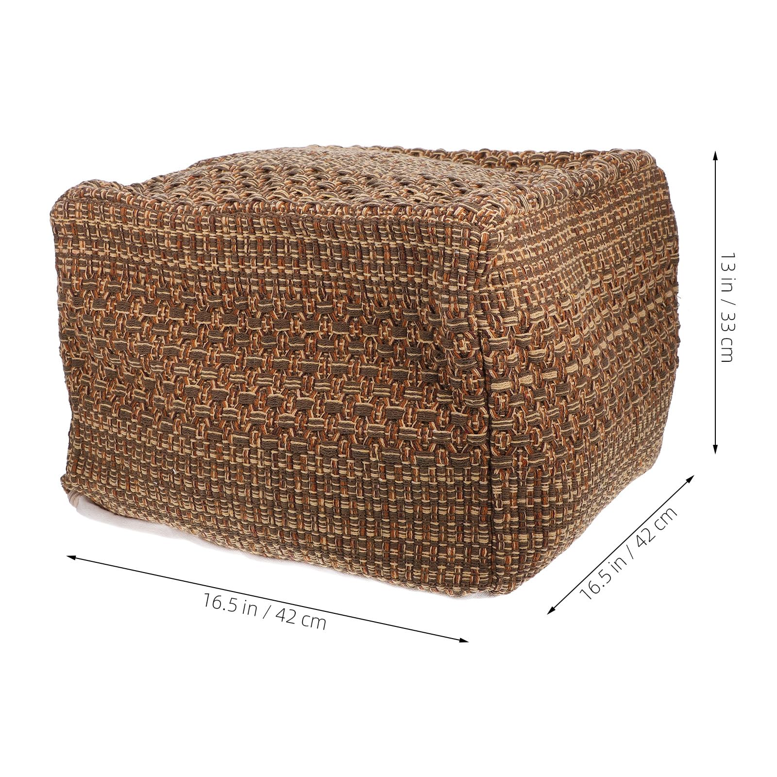 Square Knitted Pouf Ottoman Footrest