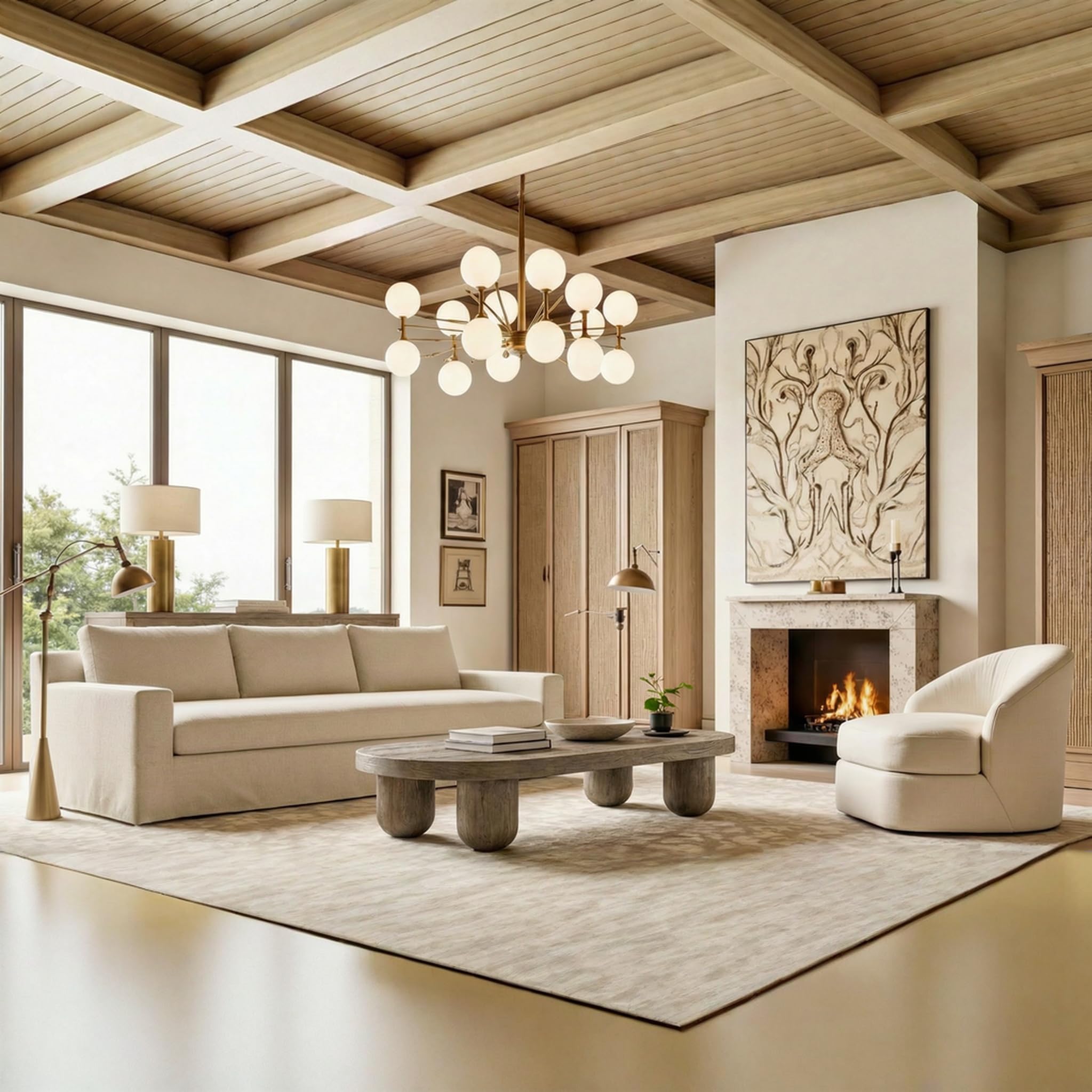 3-Seater Slipcovered Sofa with Removable Washable Cover