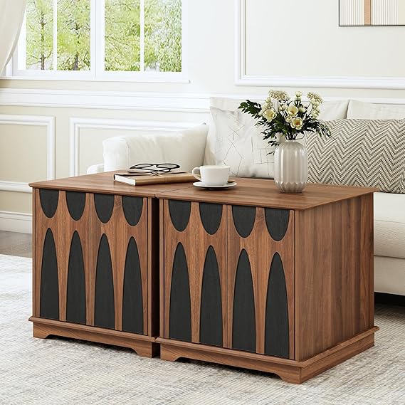 Square End Table with Storage