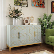 Modern Accent Storage Cabinet with 4 Doors