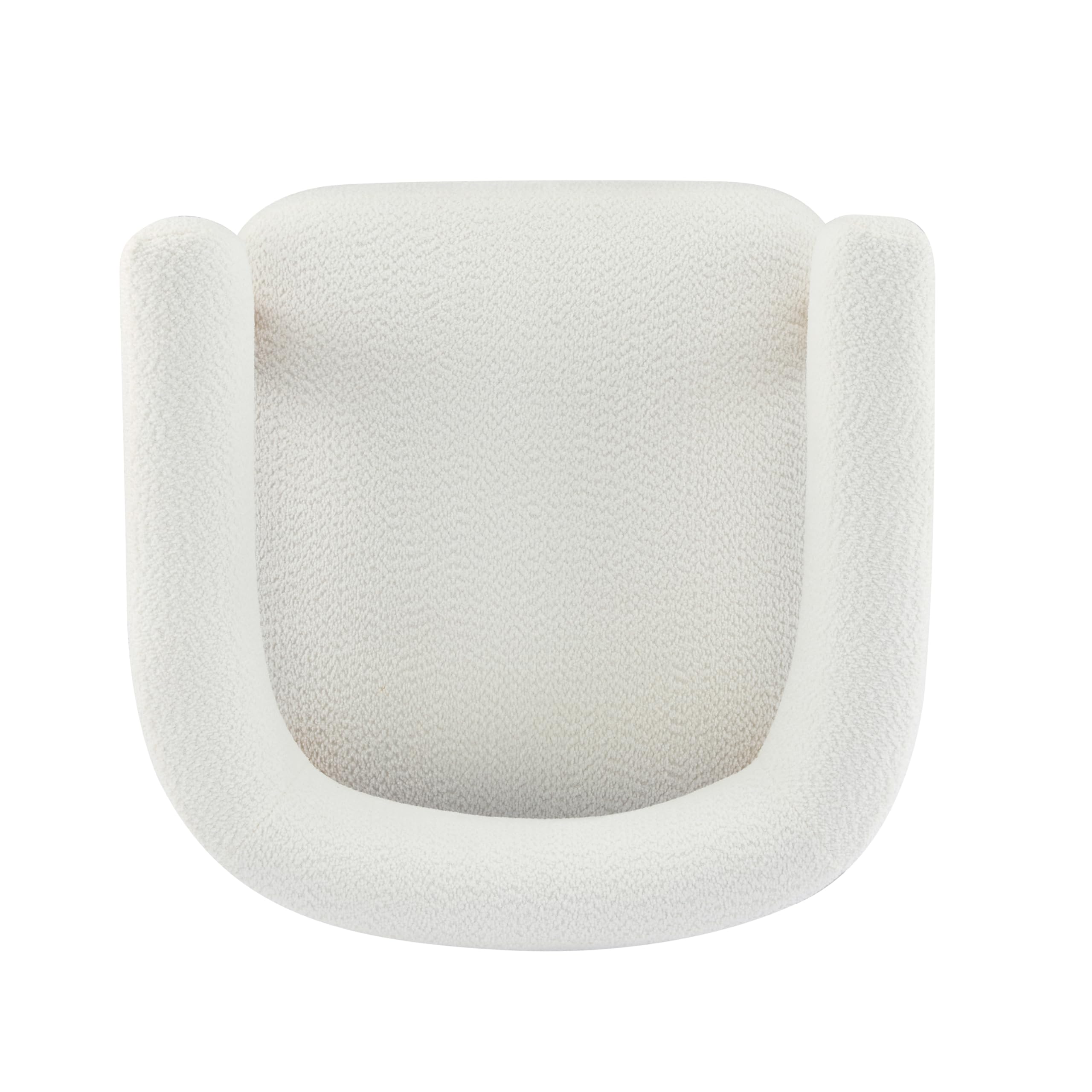 Boucle Accent Chair with Round Backrest