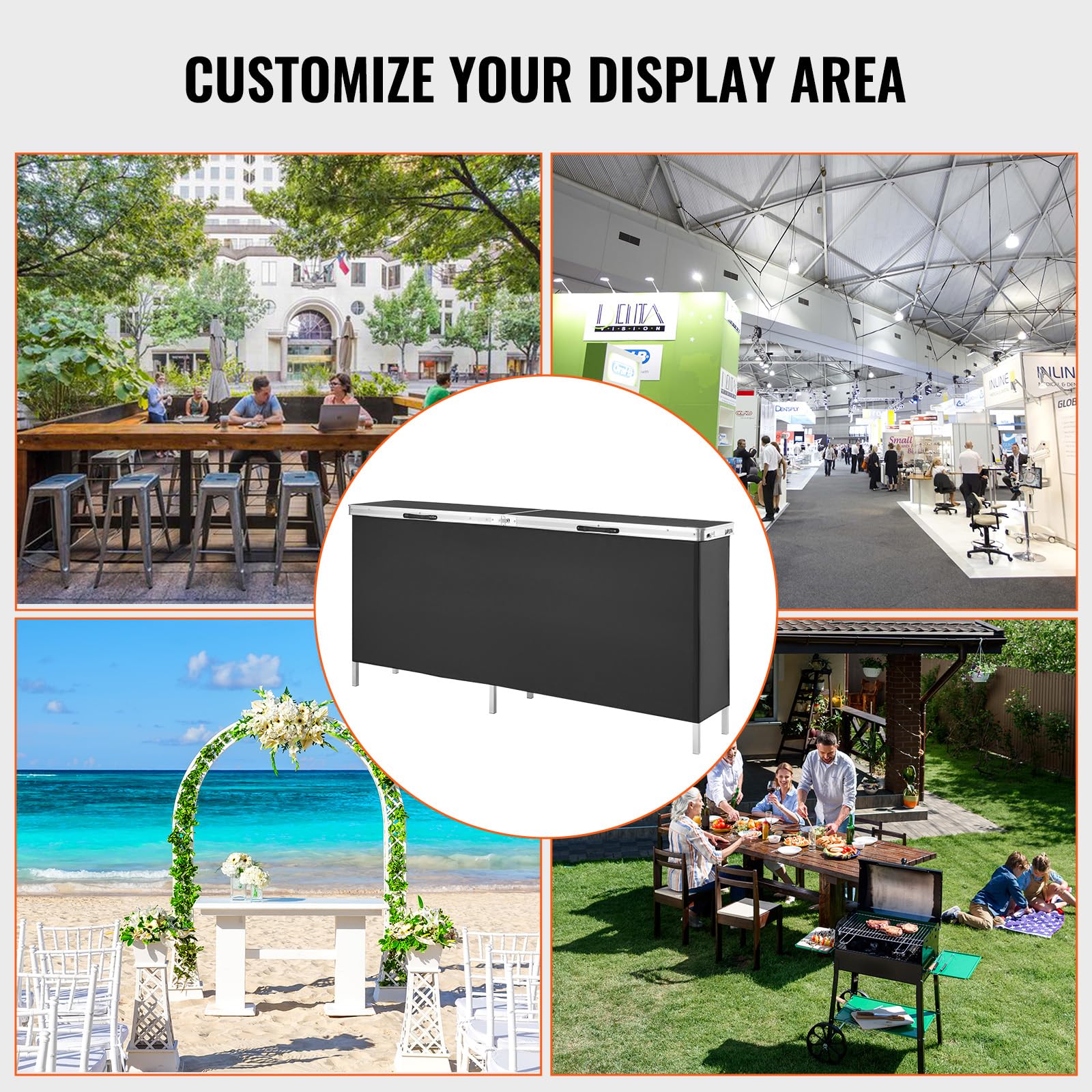 Folding Portable Trade Show Counter Table